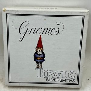 Rare Find Vintage Towle Silversmiths Gnome Christmas Ornament ON WITH THE DANCE